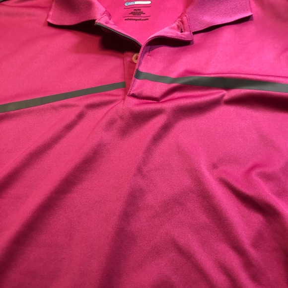 Mens Adidas Puremotion Cool Max SS Golf Shirt, Pink, Size Medium - Picture 5 of 10